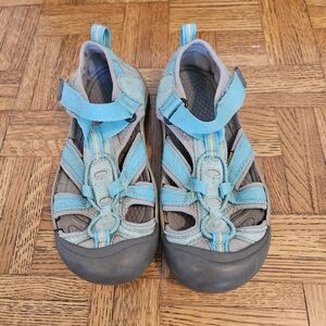 Keen Big Kid Youth Newport Turquoise‎ Waterproof Sandals, Size 3